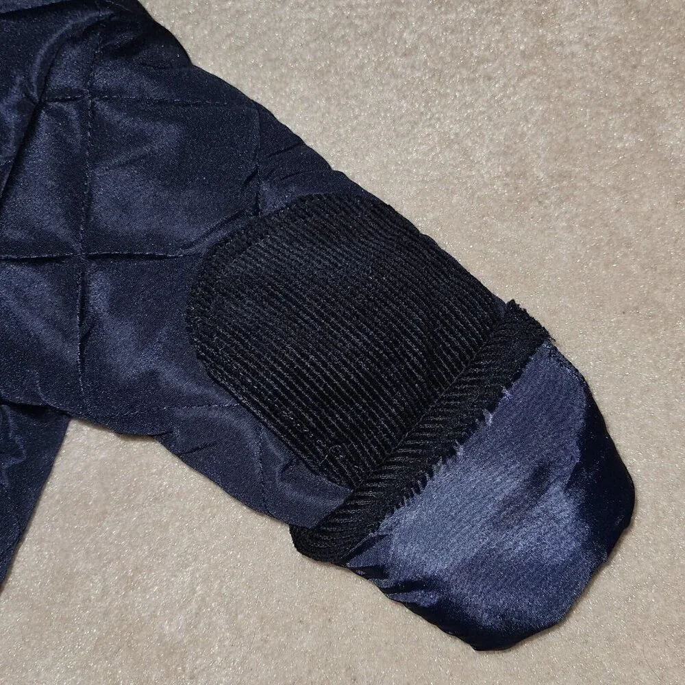 NWT Rothschild Quilted Pram Navy Blue Snowsuit Hooded Lined Baby 3-6 Months